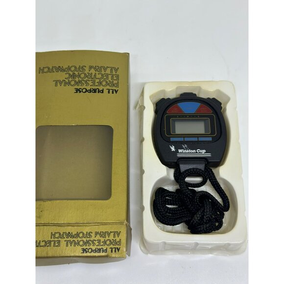 VTG Winston Cup All Purpose Professional Electronic Alarm Stopwatch UNTESTED - Picture 7 of 7